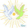 Doves at Sunrise Rise Graphic