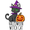 Cute Halloween Cats Witch Halloween WitchCat