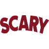 Scary Red Bold Lettering