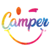 Bunter Camper Smiley Logo