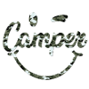 Camper Smile camouflage black white