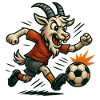 Geißbock Köln - Ziegenstürmer Liga Illustration