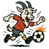 billy goat playing football