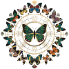 Golden Butterfly Mandala Circle