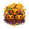 Pumpkin Gang Halloween Print