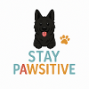 Stay Pawitive Dog Motif