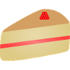 Pastel Cake Slice Raspberry