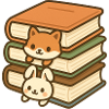 Kawaii Book Stack Duo