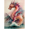 Dragon Aquarelle Marin Fantaisie