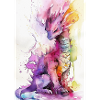 Dragon Aquarelle Arc-en-Ciel
