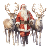 Santa Claus and Elegant Reins