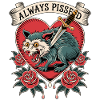 Angry Wolf Heart Tattoo Style