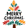 Bunter Blatt-Weihnachtsbaum