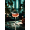 Cocktail Splash rose en verre coupé