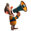 Cartoon Megaphone Speaker