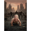 Baby in zombie city forest