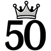 50 mit Krone – Stilvolles Jubiläumsdesign