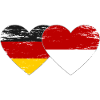 Allemagne Monaco Drapeau Coeur