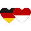 Germany Indonesia Flag Heart
