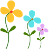 Minimalist cheerful flowers