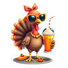 Thanksgiving Turkey with Sunglasses