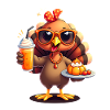 Thanksgiving Turkey with Sunglasses