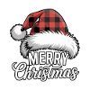 Plaid Santa Christmas Design