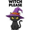 Midnight Kitten Witch