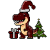 Pixel Dino Christmas Dino