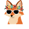 Vibe Hunter Fuchs mit Blumenkranz