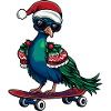 Peacock Bird Christmas Funny