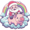 Pig Santa Claus Christmas