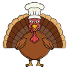 Chef Turkey Cartoon Thanksgiving 