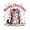 Meowy Christmas Cat Motif