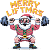 Merry Liftmas Pixel-Santa