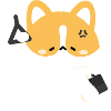 Müde Corgi pendeln