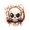 Pumpkin Skull Splash