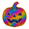 Rainbow Glitter Pumpkin