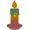 Glitter Candle Gradient Ornament