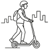 E-Scooter Driver Sketch – Urban Design