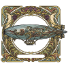 Airship in Art Nouveau frame