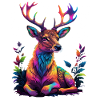 Portrait de cerf éblouissant