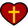 Cross and heart