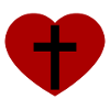 Croix et cœur