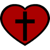 Croix et cœur