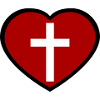 Croix et cœur
