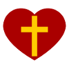 Cross and heart