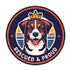 Rescued & Proud Round Dog Emblem
