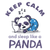 Keep Calm Panda Schlafshirt