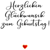 Minimalist Birthday Greetings Heart